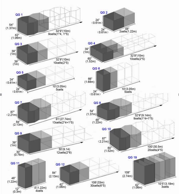 Gegalvaniseerde ijzeren draad defensief bastion barrière systeem 3.0mm 50x50mm 1