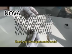 Geplooid Roestvrij staal 316 Decoratieve Draad Mesh For Cabinets