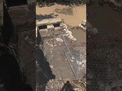 Meerlaagse geweven gabion - composiet (staal + geotextiel) voor een betere stabiliteit