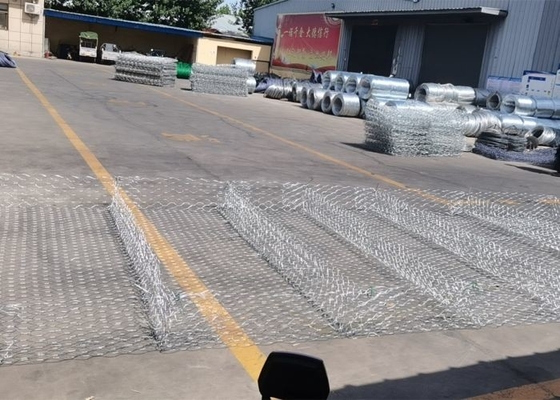 Hexagonaal  Gabion Mattress Double Twisted Geweven Mesh Gabions Galfan Coated