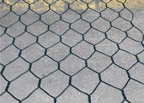 Pvc bedekte Gegalvaniseerde Gabion Mesh Hexagonal 60x80mm voor Burgerlijke bouwkunde met een laag