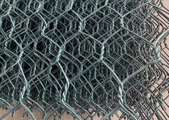 Op zwaar werk berekende Galfan 80x100mm 2.4mm Gabion Draad Mesh As Erosion Protection Structure