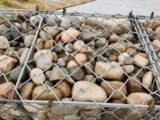 Flood Control 3.2mm Gabion Mesh Cage Voor Stone Sack Gabion dozen Rivier vullen Gabion zakken