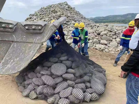 Eenheid met 2 ton rotszakfilter voor rivierbeheer en tijdelijke bouwwerkzaamheden