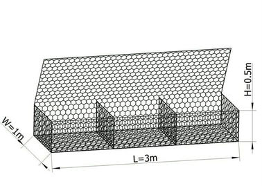 Hexagonale de Rotsmatrassen van Vormgabion, Plastiek Met een laag bedekte Draadmanden