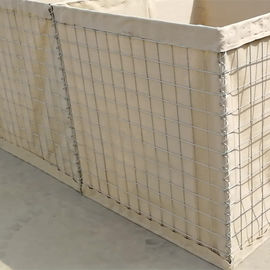 Bruin gelast Gabion Muur Bastion Of Leger Defensief Met Galfan Draad