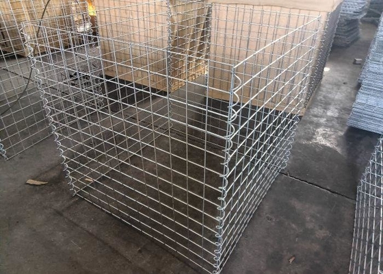 Beveiligd en landschapsarchitectuur Makkelijk gelast Gabion Box itaire defensieve barrières 76.2 X 76.2mm 4.0mm