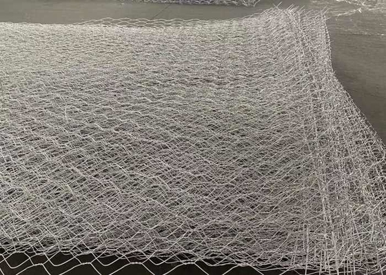 Zilver Gegalvaniseerde Gabion-Draad Mesh For Retaining Wall System 80mmx100mm
