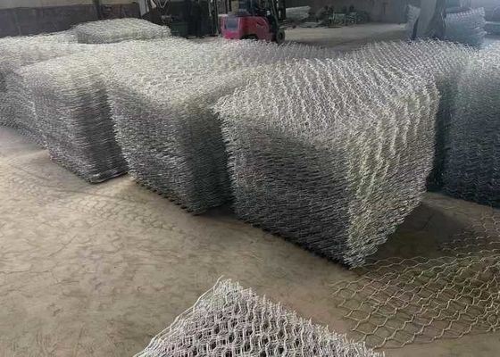 Strekkingsvermogen Gabion matrassen met groene PVC-coating