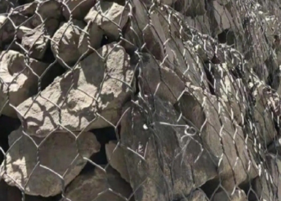 Gray Pvc Coated Hexagonal Gabion-Doos 2.8mm Draaddiameter