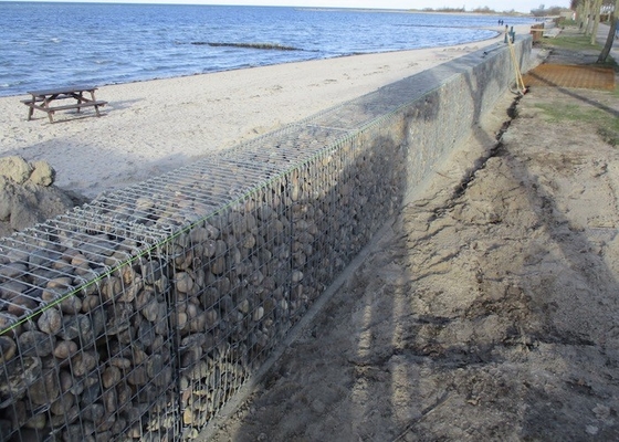 Het groene Poeder galvaniseerde 3mm Gelaste Gabion-Doos voor Lanscaping-Muurdecoratie