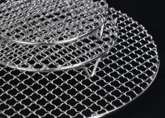 Lichtgewichtbarbecuegrill Mesh High Heat Resistance Round 304 Roestvrij staal