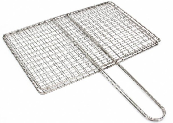 Lichtgewichtbarbecuegrill Mesh High Heat Resistance Round 304 Roestvrij staal