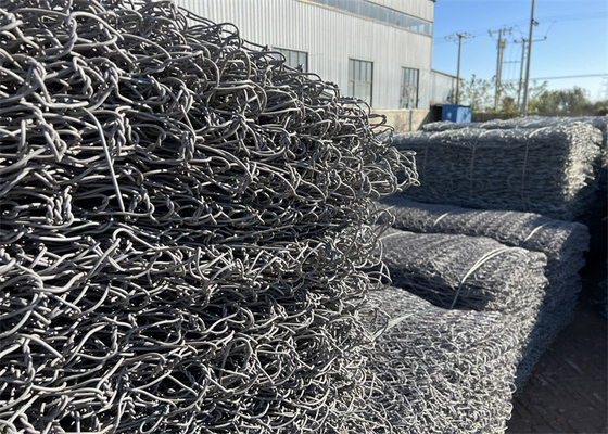 Gegalvaniseerde metaaldraad gabionmatras met 220-240 g/m2 zinkcoating