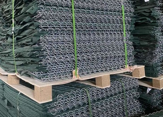 Zware itaire zandbarrières met 4,0 mm gaas met Galfan-gecoate afwerking