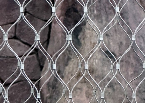 Romboïde gat rotsvalpreventie net met ferruled verbinding voor dierentuin