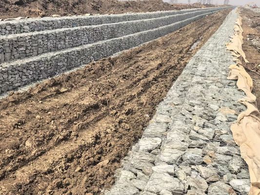 Floodbank of Guide Bank Gabion Mesh met draaddiameter 2,0 mm-4,0 mm