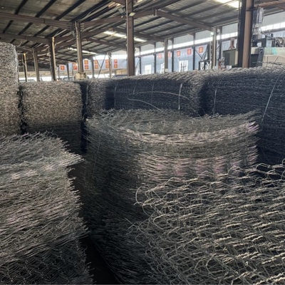 Gegalvaniseerde Gabion Mand 2x1x1m Dubbel Gedraaid Stalen Gaas 2,7mm Draad