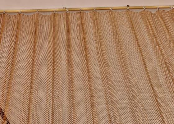 Decorative Metal Mesh Curtains Good Flexibility Semi-transparent For Your High-class Decorative Purpose