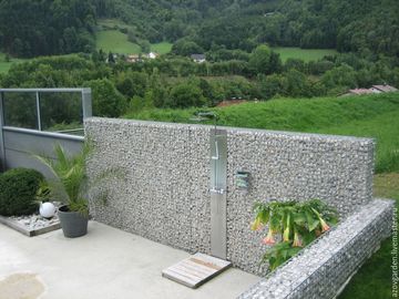 De architecturale Manden van Behoudende Muurgabion, de Rotskooien van Vloeistaalgabion