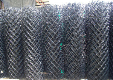 Carbon Steel gegalvaniseerd ketenverbinding gaas hek Diamant Patroon Met Metalen Ronde Post