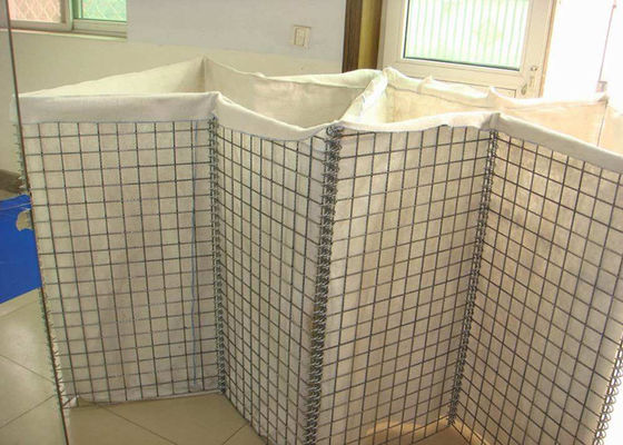 Bruin gelast Gabion Muur Bastion Of Leger Defensief Met Galfan Draad
