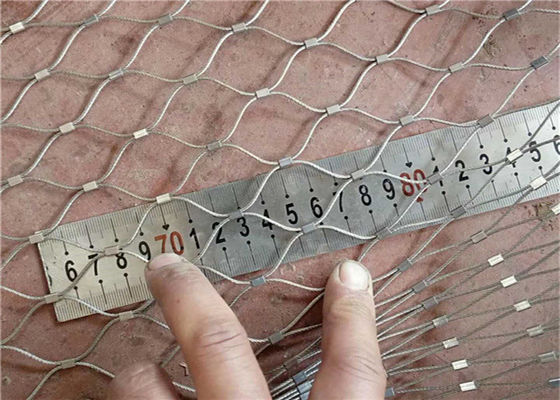 304 Flexibel roestvrij staal touwnet Geknoopt / Ferrule