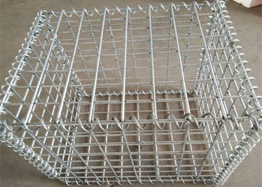 Zilveren Kleur Gelaste de Matrassen Vierkante/Ronde Vorm van Gabions van het Draadnetwerk
